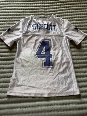 Dak Prescott Cowboys Jersey NFL Team Girls Small 6/6x White